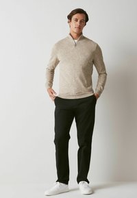Next MARL ZIP NECK JUMPER - Pulover - neutral