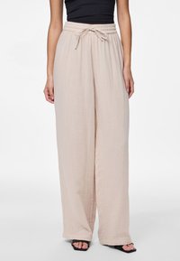 Pieces - PCSASTINA WIDE  - Trousers - silver gray Thumbnail Image 1