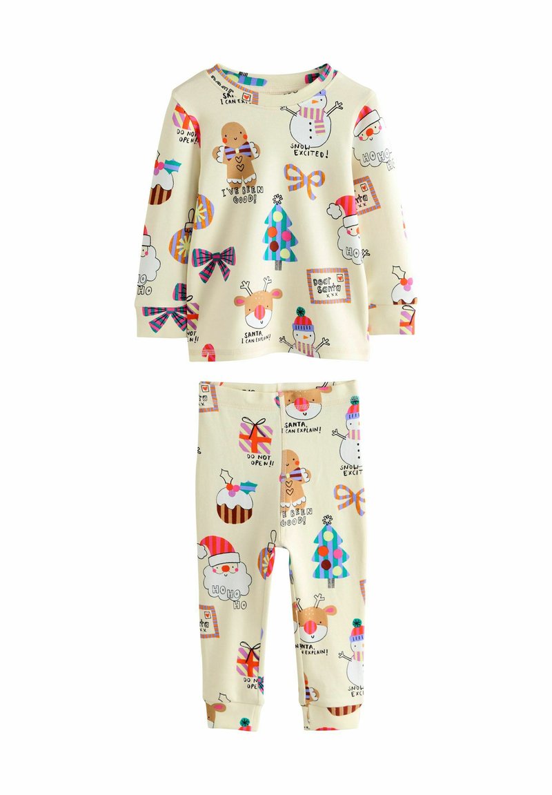 Next REGULAR FIT - CHRISTMAS SET - Pyjama set - ecru santa snowman print