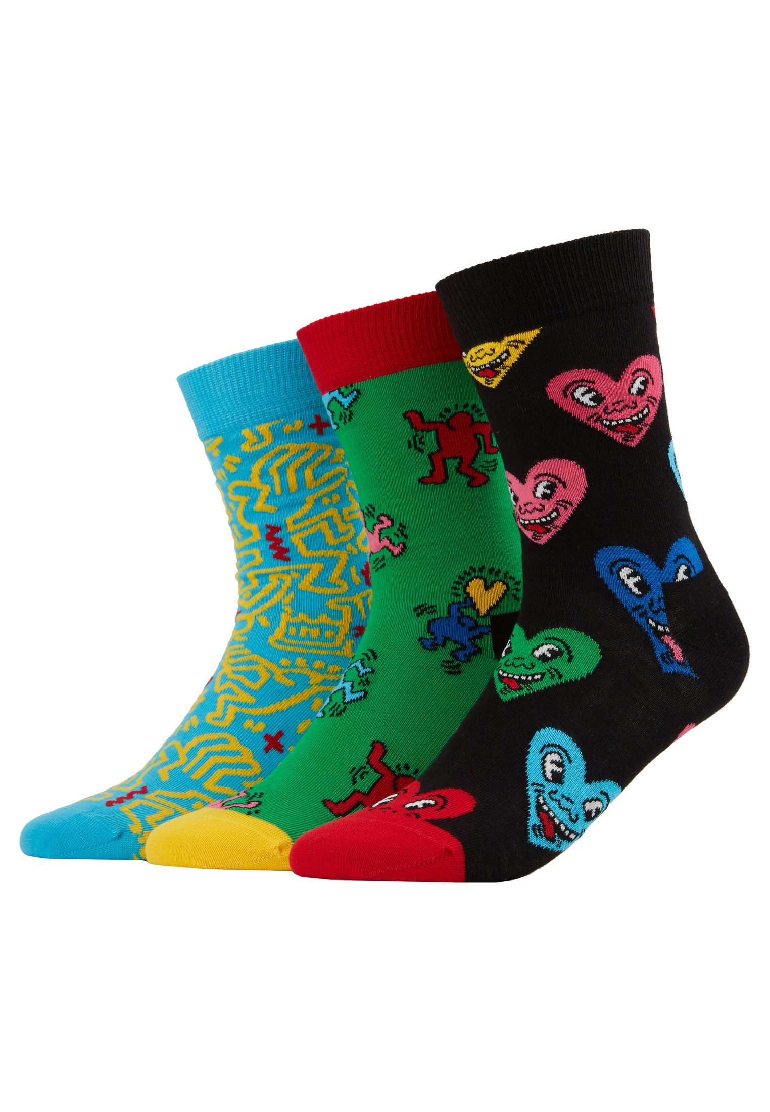 Happy Socks KEITH HARING GIFT BOX 3 PACK Sokken multi Happy Socks Sokken Keith Haring Gift Box keith haring (0100