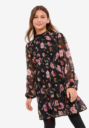 REGULAR FIT-FLORAL PRINT - Päevakleit - black