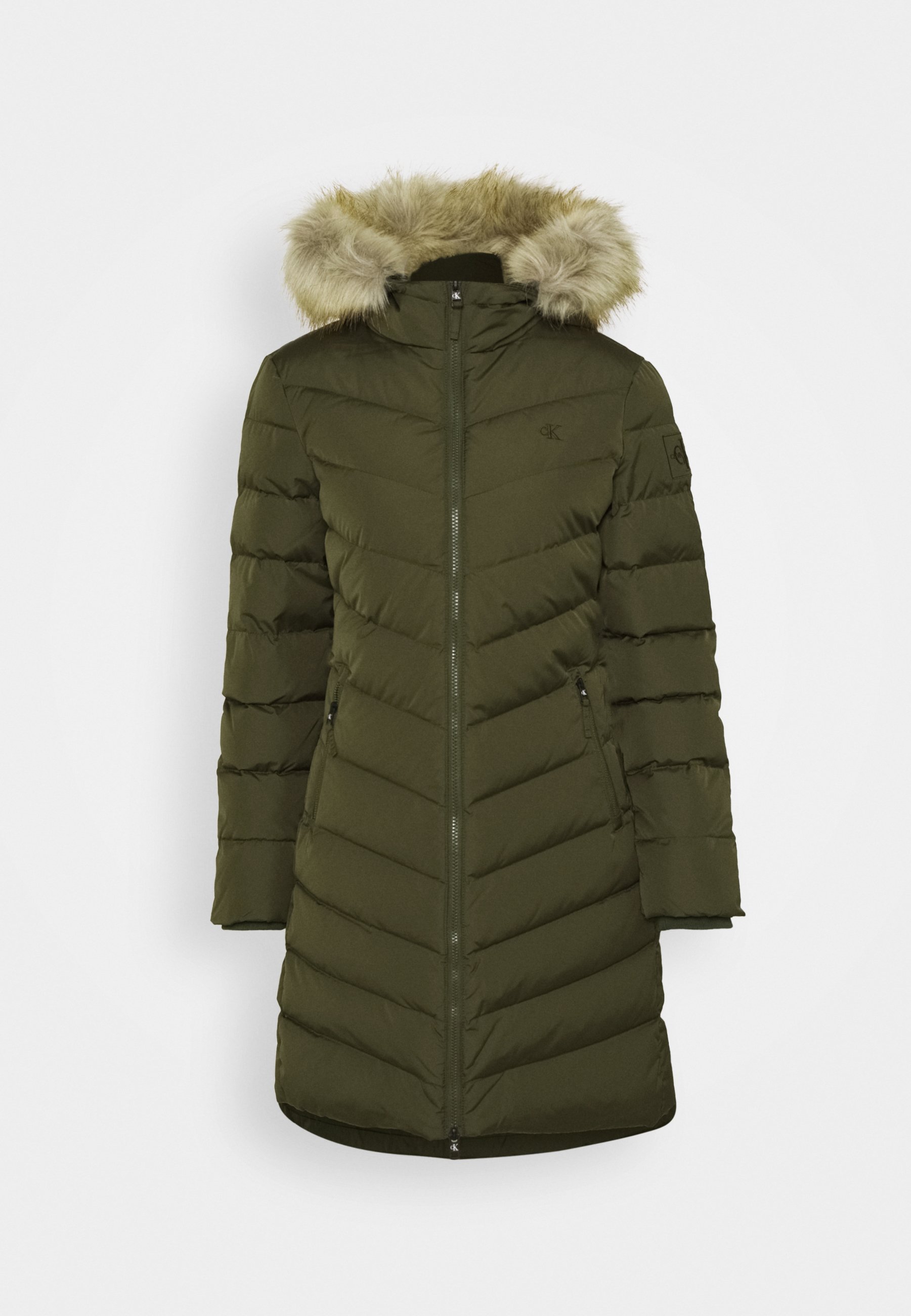 long fitted puffer jacket