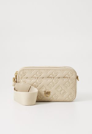 CAMERA BAG MINI NASTRO LOGO  - Skulderveske - beige/smoke grey/antique gold-coloured