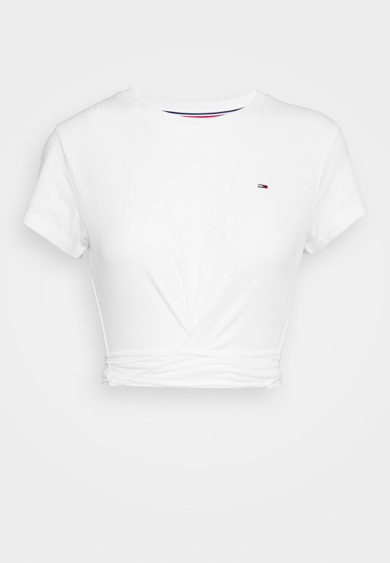 Tommy Jeans CROP STRAP FRONT TShirt print ecru/offwhite Zalando.at