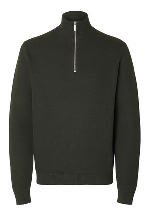Selected, SLMDANE HALF ZIP - Maglione - deep forest