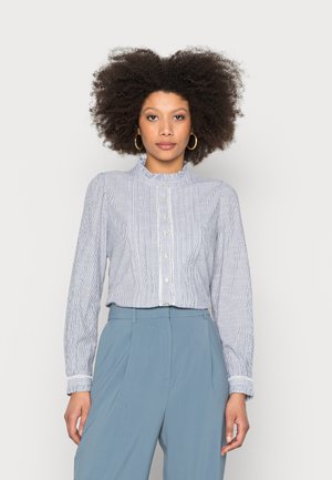 PINTUCK BLOUSE - Button-down blouse - blue mix