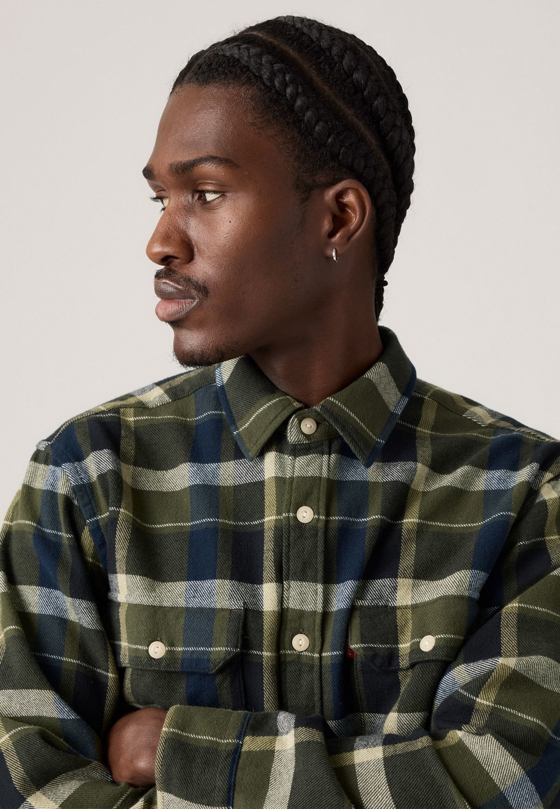 Levi's® JACKSON WORKER - Shirt - medina plaid deep depths flannel