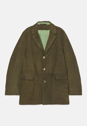 REGULAR FIT JACKET - Bőrdzseki - dark green