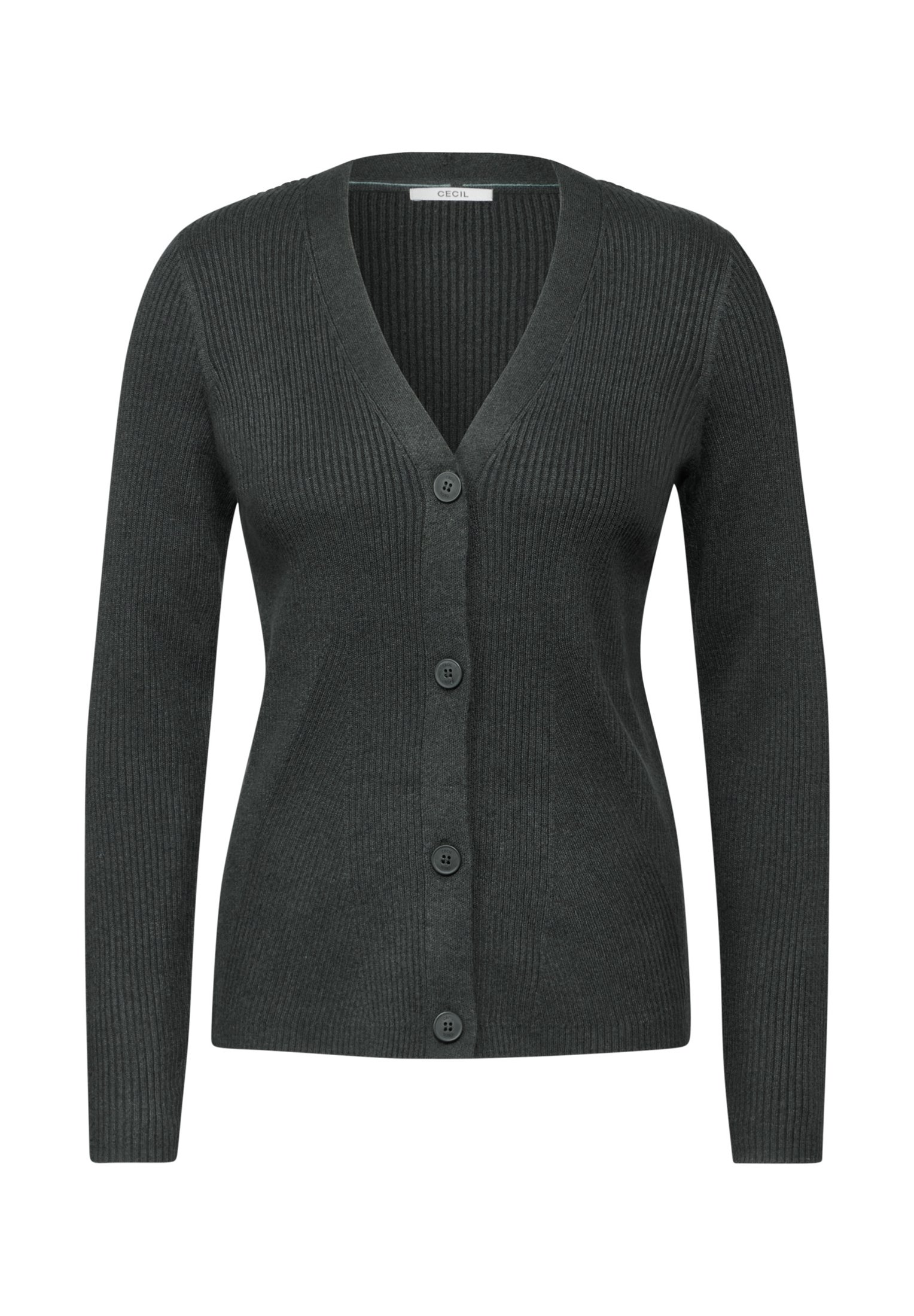 Cecil Damen Strickjacke Mit 3D-Struktur – Lässige Jacke Mit Stehkragen Und Reißverschluss