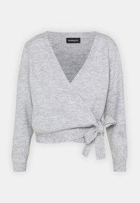 Cardigan - mottled light grey