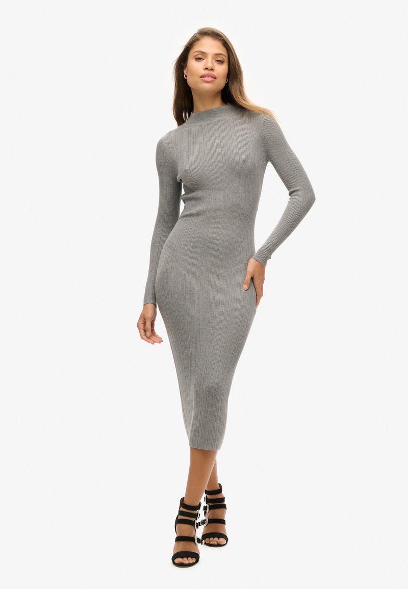 Superdry & Co Strickkleid dunkelgrau