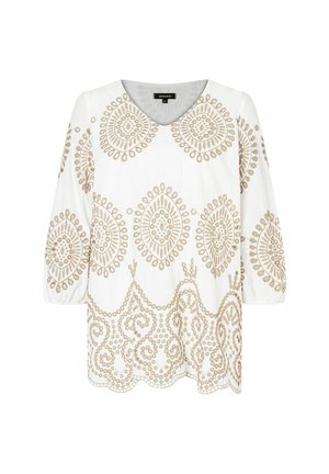 BESTICKT 3/4 ARM - Tunika - white beige