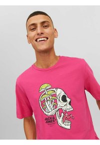 Jack & Jones JORAFTERLIFE TEE - Camiseta estampada - fuchsia rose