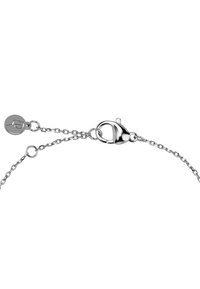 Bracciale in argento sterling con chiusura a moschettone, caratterizzato da un design a catena delicata. Include maglie regolabili per una lunghezza personalizzabile.