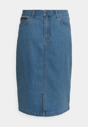 KATALIN SKIRT - Denimová sukně - light blue washed denim