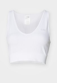 DEFINE SEAMLESS CROPPED VNECK TANK  - Tops - white