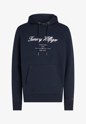 Tommy Hilfiger, SCRIPT LOGO HOODY - BRAND LOVE - Felpa con cappuccio - desert sky