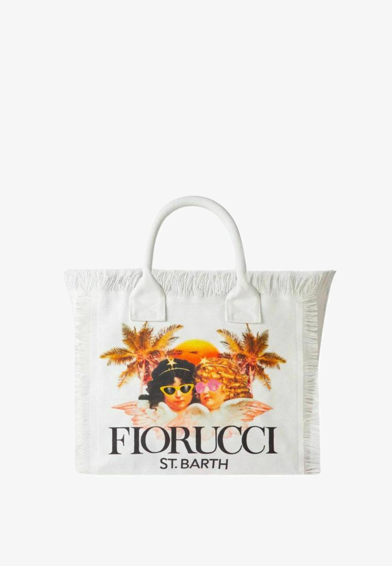 MC2 Saint Barth CON STAMPA ANGELI FIORUCCI - Shopping Bag - bianco