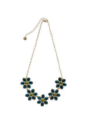 FACETED BLOOMS - Kaklarota - teal - dark wreckage