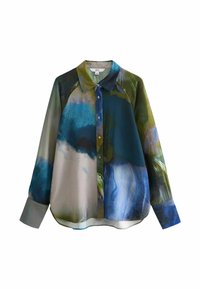 Next WITH HARDWEAR  PETITE - Skjortebluser - blue smudge blur print