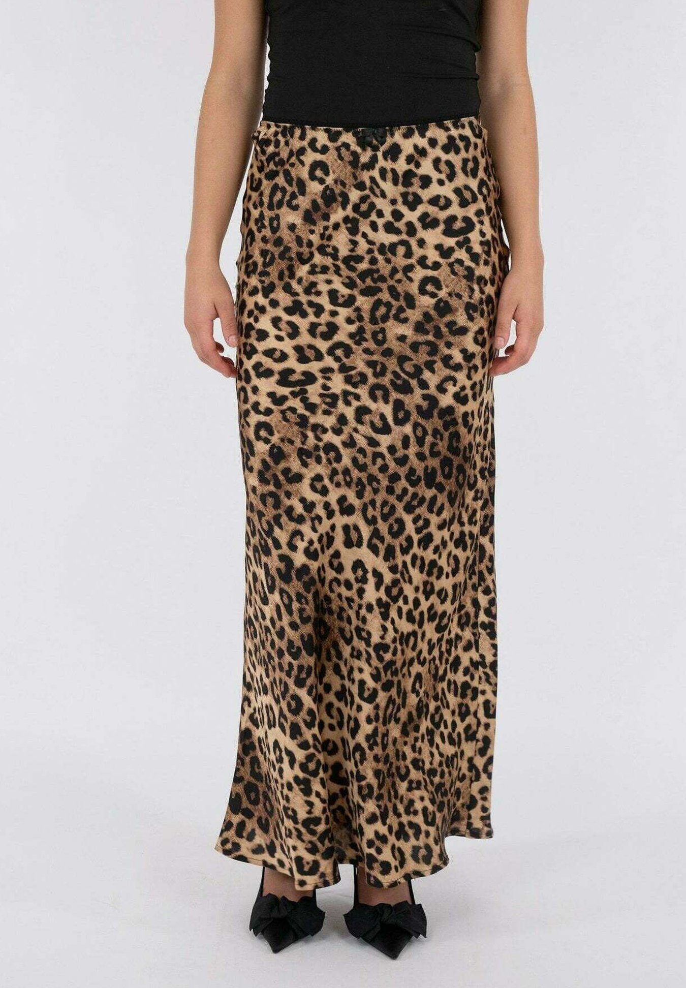 Neo Noir LOLA LEO - Maxi skirt - multi coloured/brown - Zalando