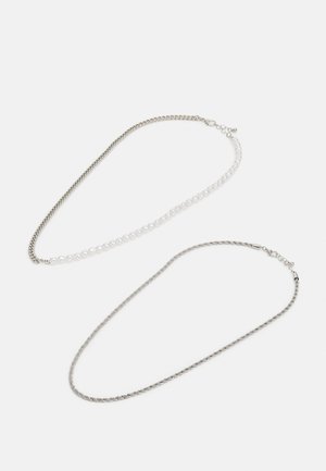 Jack & Jones JACHALLY PEARL UNISEX 2 PACK - Κολιέ - silver coloured