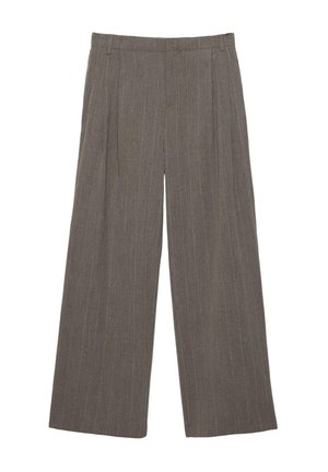 STRIPED - Stoffhose - dark brown