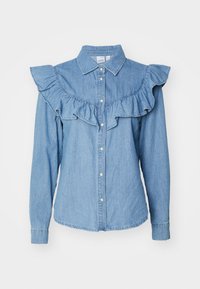 VMULI FRILL - Overhemdblouse - light blue denim