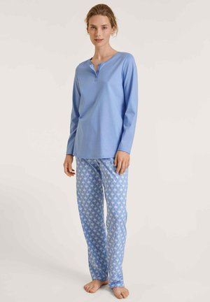 Pigiama Lungo CALIDA Ornament Nights Da Donna – Blu Fumo, Taglia 36-38, In Morbida Maglia