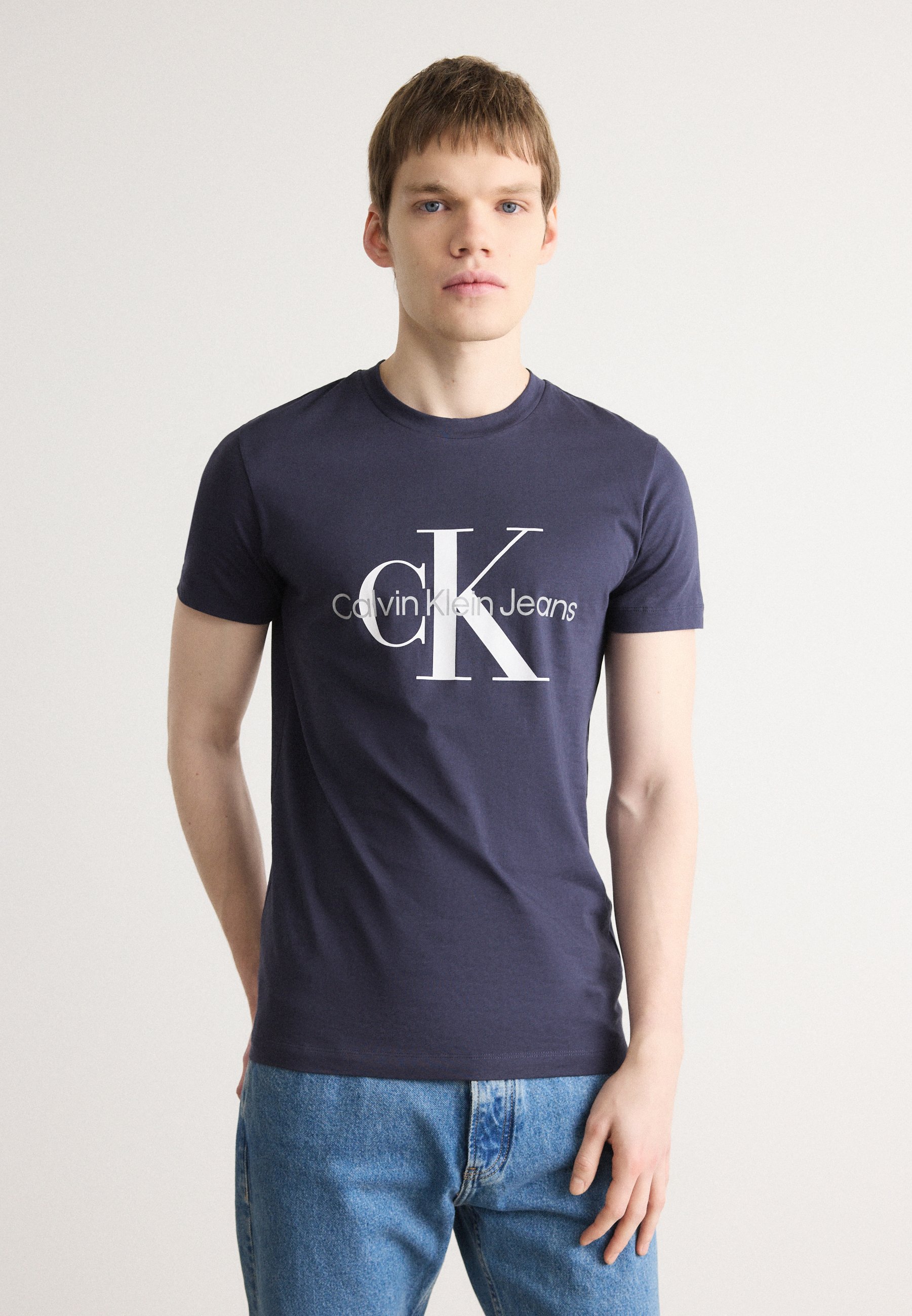 Navy print t-shirt