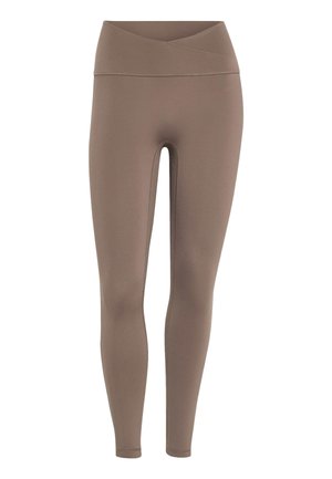 adidas Performance, 3 STRIPES STUDIO ALL ME 7/8 X-OVER LEGGINGS - Tights - earth strata