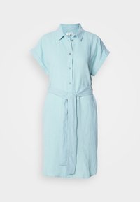 SHIRT DRESS SHORT LENGTH COLLAR BELT AT WAIST - Robe chemise - pure teal