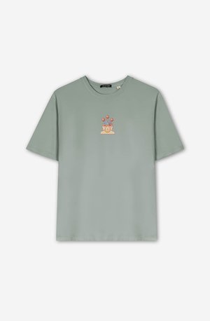 Kaotiko WASHED NAIROBI UNISEX - Nyomott mintás póló - light green
