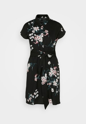 Vero Moda VMHALLIE TIE SHORT DRESS  - Blusenkleid - black/vilma