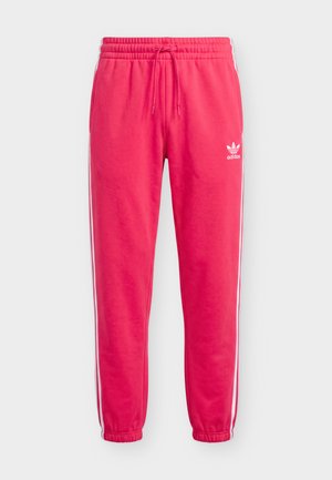 adidas Sportswear, ESSENTIALS 3 STRIPES CUFFED PANTS - Pantalon de survêtement - power pink/white