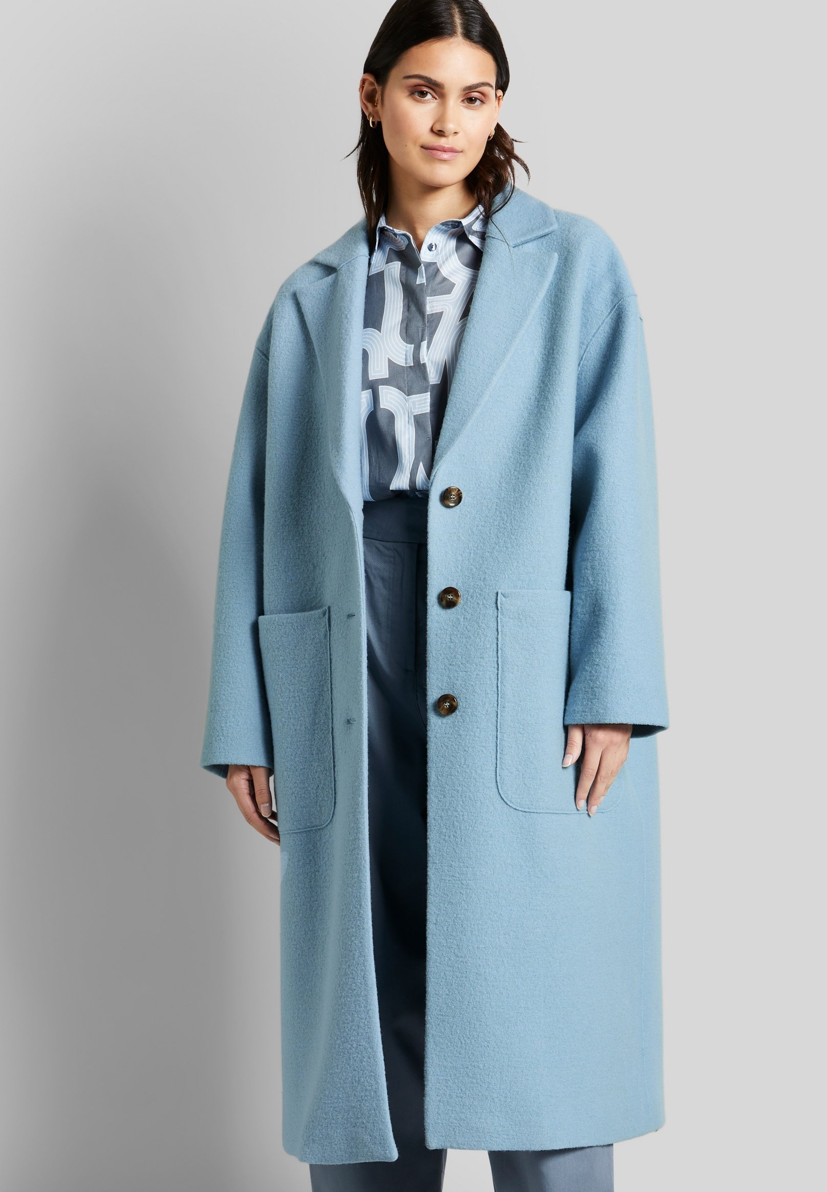 bugatti OVERSIZE - Klassischer Mantel - hellblau - Zalando.de