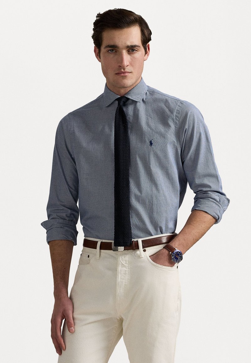 Polo Ralph Lauren CUSTOM FIT HOUNDSTOOTH TWILL SHIRT - Camisa - white/navy