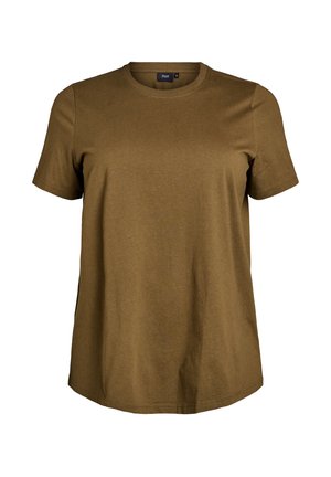 Zizzi, MIT RUNDHALSAUSSCHNITT - T-shirts basic - beech green