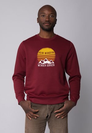 MEHR WANDERN - Sweatshirt - burgundy