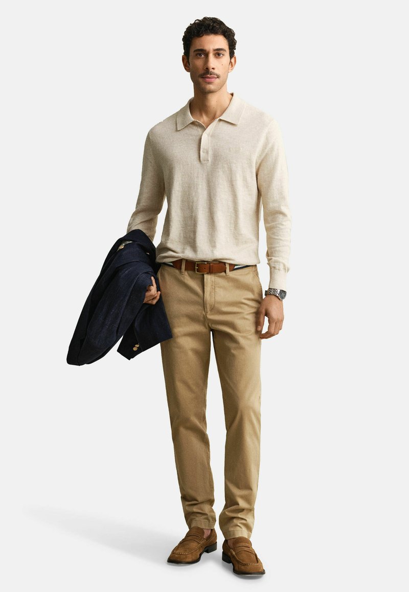 GANT SLIM CLASSIC - Chino kalhoty - dark khaki