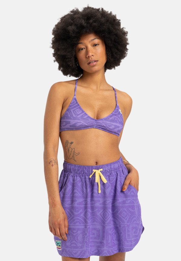 AOP - A-line skirt - purple