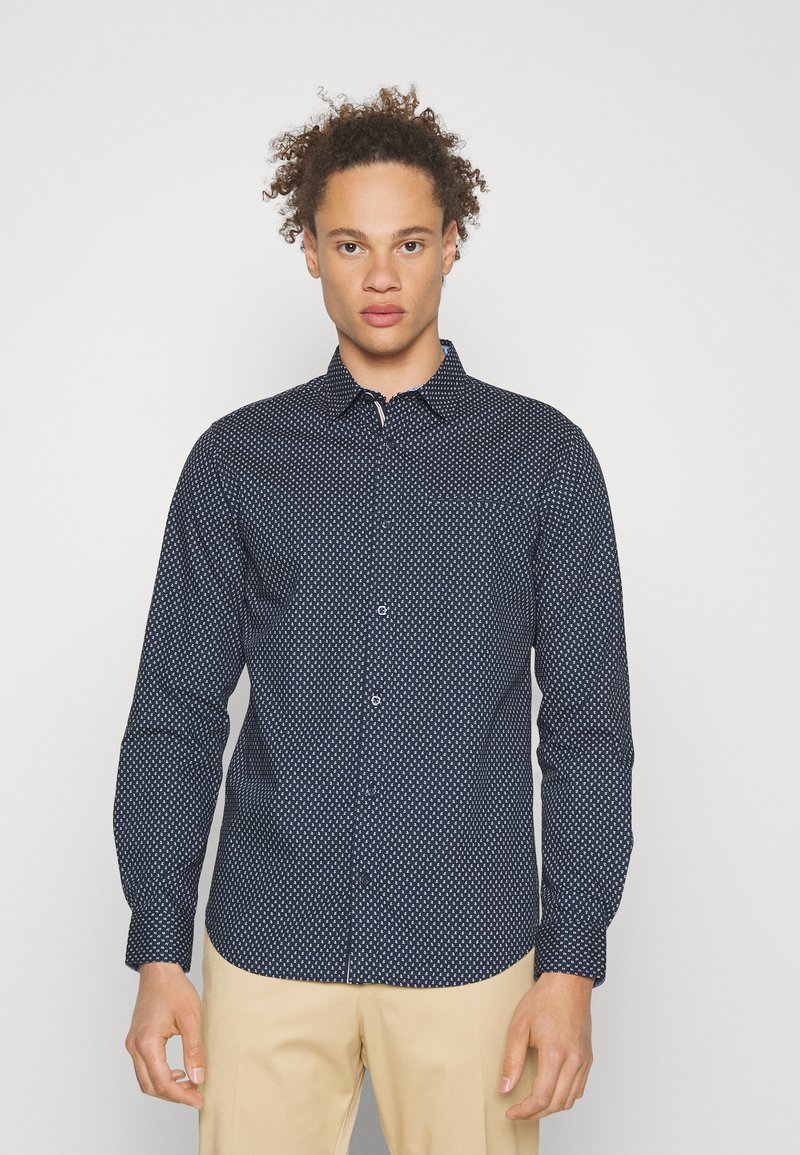 Jack & Jones JJEREMY DETAIL SHIRT LS NOOS Koszula biznesowa navy