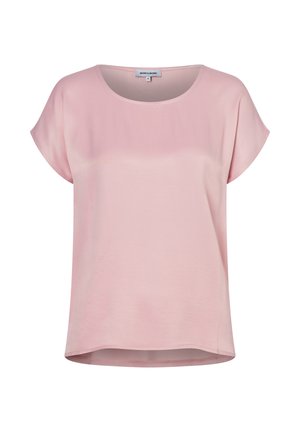 Light pink short-sleeve blouse with round neckline and simple, loose fit, labeled "MORE & MORE" at the collar.