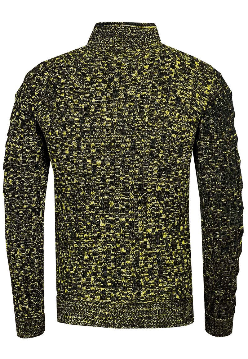 Herren Strickjacken | Rusty Neal Strickpullover anthrazit / gelb/anthrazit - ET69851 Herren Strickjacken | Rusty Neal Strickpullover anthrazit / gelb/anthrazit - ET69851