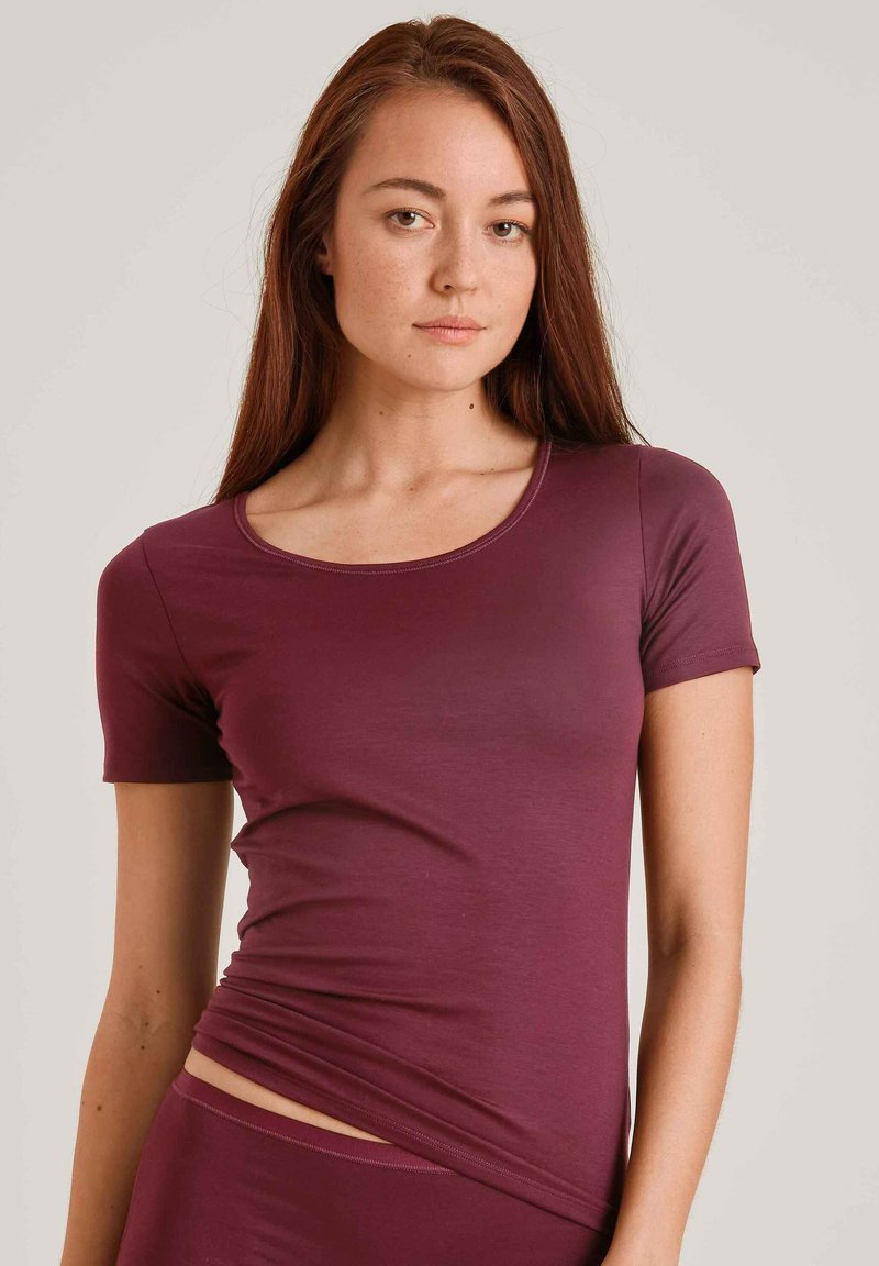 Calida NATURAL COMFORT - Pyjama top - english red