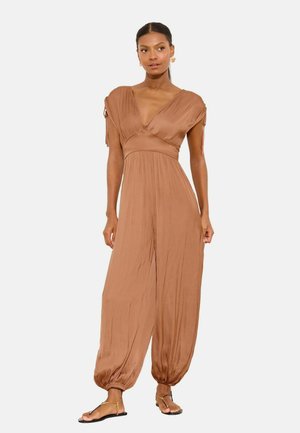 Lipsy, REGULAR FIT - V-NECK SLEEVLESS BALLOON TROUSERS JUMPSUIT - Overal - rust brown