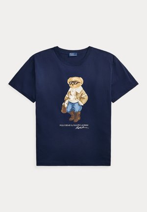 Polo Ralph Lauren, WINTER POLO BEAR COTTON JERSEY TEE - T-shirt imprimé - midnight ocean