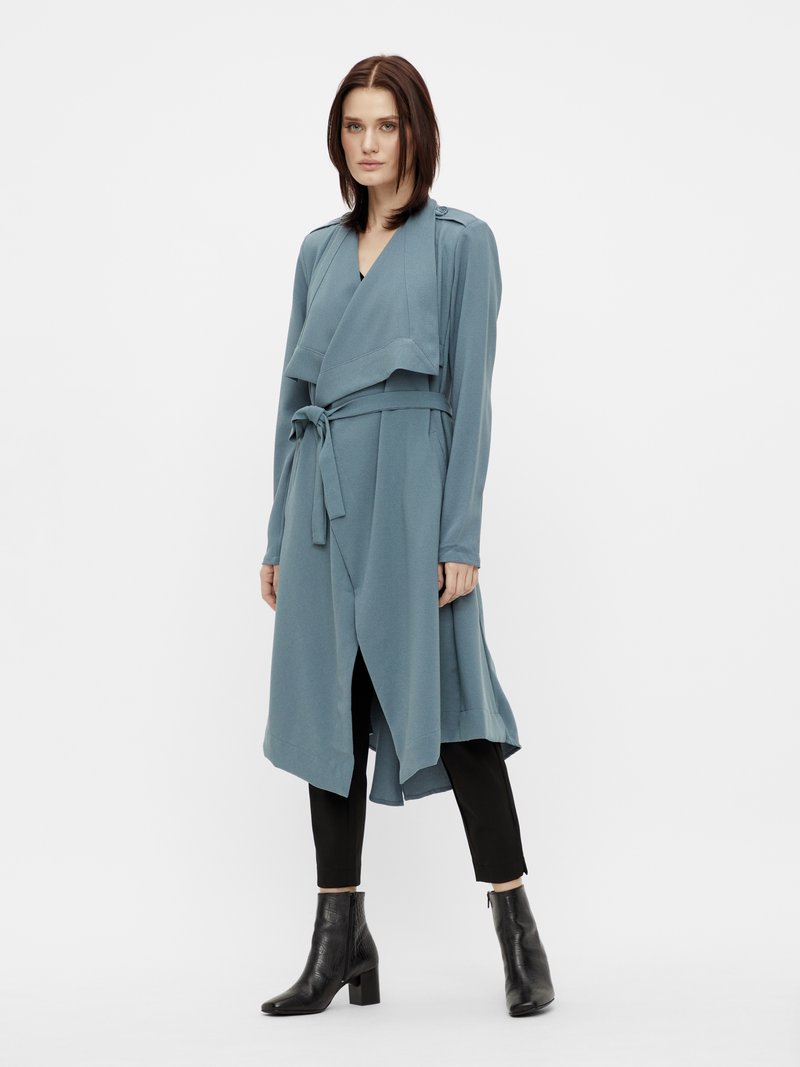 Damen Parkas | Object OBJANNLEE L/S NOOS Trenchcoat blue mirage/hellblau - RW68222 Damen Parkas | Object OBJANNLEE L/S NOOS Trenchcoat blue mirage/hellblau - RW68222