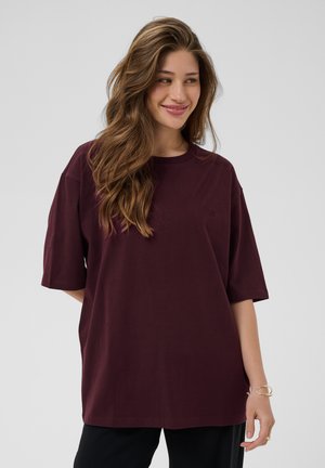 Cream, CROKINA OVERSIZED - Basic T-shirt - winetasting