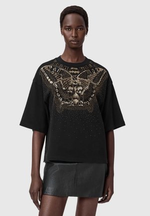 GLIDE AMELIE TEE. - Camiseta estampada - black gold